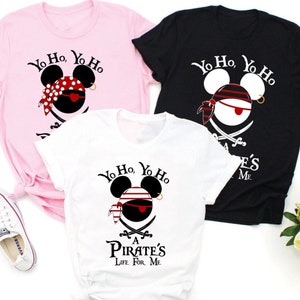 Mikey and Minie Pirates Funny Shirts, Matching Family, A Pirate's Life, Family Cruise Shirt, Pirate Night Shirt, Cruise Pirates Squad Outfit