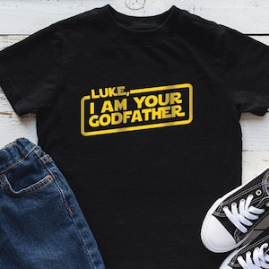 Custom Name I Am Your Godfather Shirts, Father&#39;s Day Gift, Godfather Birthday Shirt, New Dad Shirt, Funny Star Wars Shirt, Dad Shirt