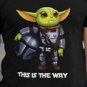 Funny Grogu The Mandalorian Unisex Shirts, Baby Yodda Starwars Classic Movie Shirts, Cutest Mandalorian Shirt For Fans, Anniversary Gifts