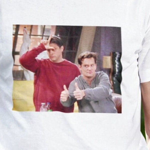 Friends TV Sitcom Unisex Shirts, 90s Movie Chandler Bing and Joey Tribbiani Shirt, Friend Classic Graphic Shirt, Friends Merch