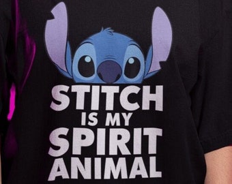 Stitch is my Spirit Animal Unisex Shirts, Lilo and Stitch Family Vacation Outfit, Disneyland Family Matching Shirt, Disneyland Traveler