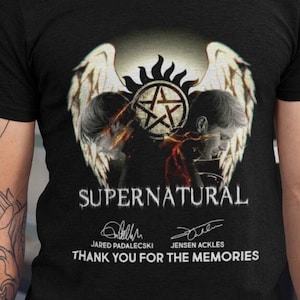 Supernatural Tv Show Dean Winchester Unisex Shirts, Thank You For Memories Shirt, Supernatural Sam And Dean Winchester, Vintage Supernatural