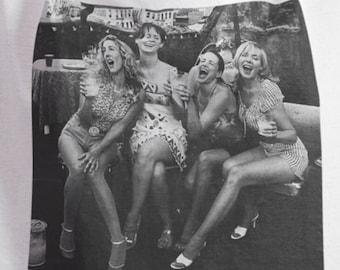 Black and White Sex and the City Movie Shirts, Vintage Carrie