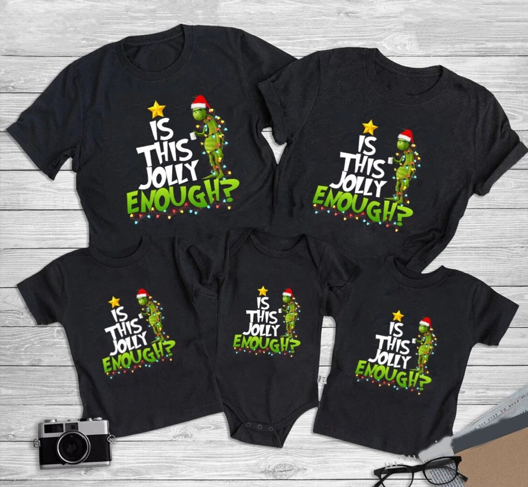 Santa Grinch is This Jolly Enough Christmas Family Matching Etsy