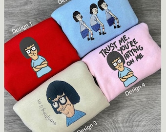 Embroidered Tina Belcher Dance Quotes Shirts,  Bobs Burgers Movie, Tina Belcher Graphic Unisex Shirt, Family Belcher, Embroidery Outfit