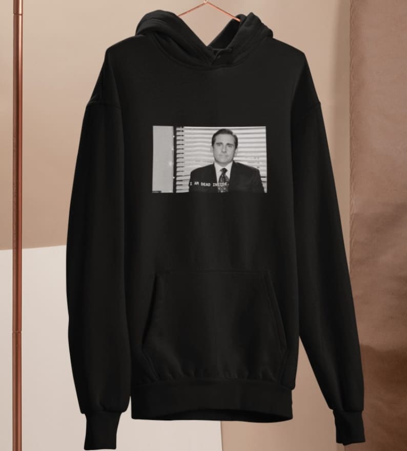Black and White Michael Scott I Am Dead Inside Shirts, The Office Saying Funny Shirt For Fan, Michael Scott Quotes, Office TV Show Shirt image 5