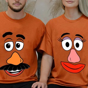 Funny Mr And Mrs Potato Head Couple Matching Unisex Shirts, Potato Family Head Shirt, Honeymoon Matching Shirts, Cute Family Trip Outfit