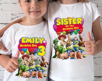 Toy Story Birthday Family Matching Shirts, Personalized Toy Story Birthday Boy Girl Shirts, Birthday Party Outfit, Family Birthday Trip