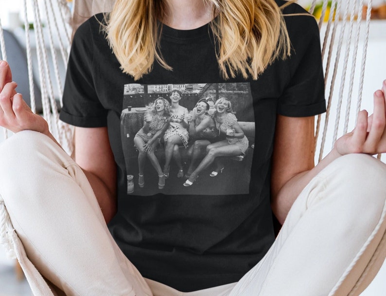 Black and White Sex and The City Movie Shirts, Vintage Carrie Miranda Samantha and Charlotte Unisex Shirt, Comedy Drama Series Shirt image 2