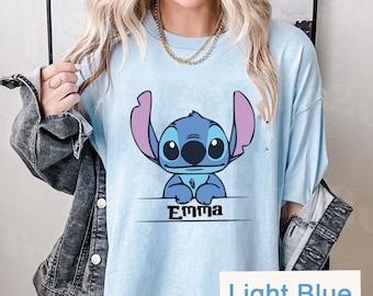 Custom Name Stitch Matching Shirts, Lilo and Stitch, Disneyland Vacation Outfit, Stitch Lover Shirt, Birthday Girl Boy, Family Matching