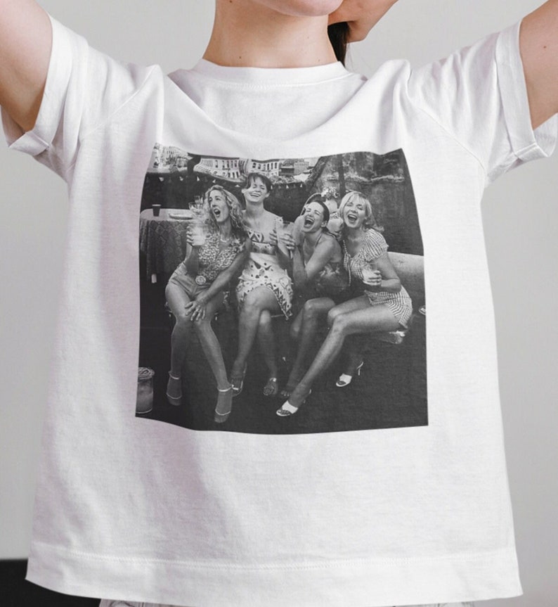 Black and White Sex and The City Movie Shirts, Vintage Carrie Miranda Samantha and Charlotte Unisex Shirt, Comedy Drama Series Shirt image 1