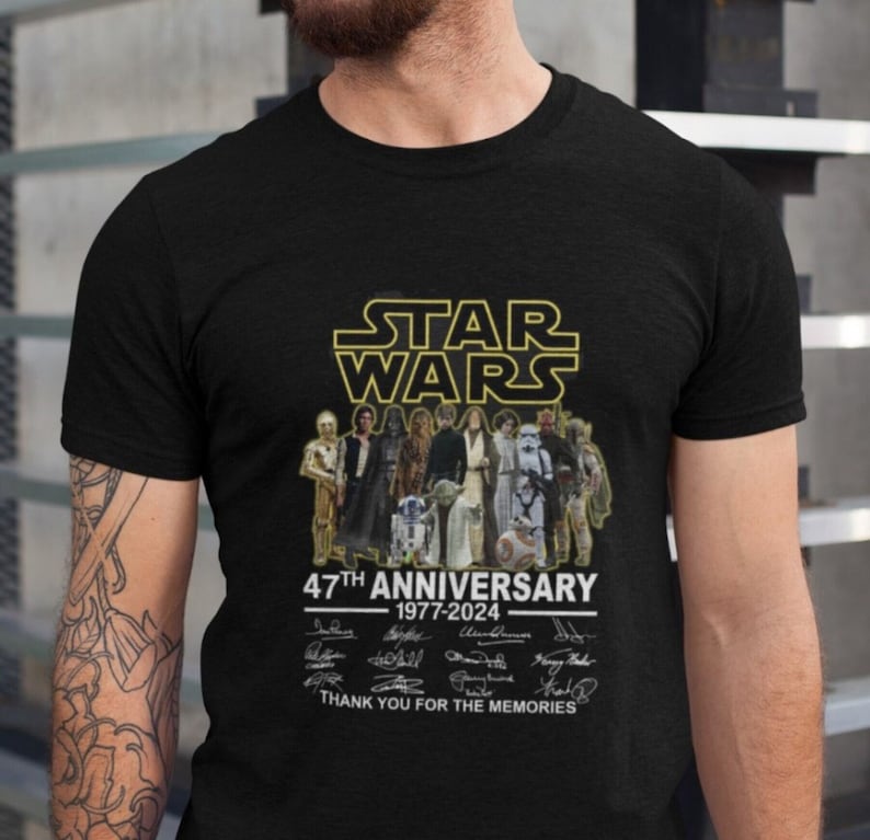 Star Wars 47th Anniversary 19772024 Classic Movie Shirts, Star War