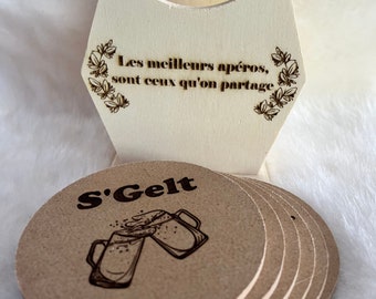 Customizable wooden coasters