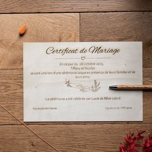 Marriage/Union Certificate- Secular Ceremony- Personalized