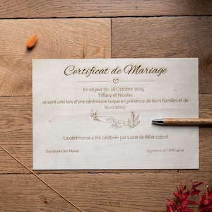 Marriage/Union Certificate- Secular Ceremony- Personalized