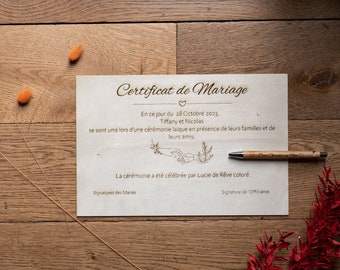 Marriage/Union Certificate- Secular Ceremony- Personalized