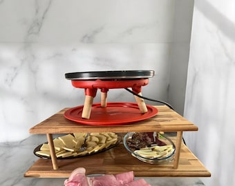 Engraved Wooden Raclette Machine Stand, Personalized Wedding Gift, Custom Engraved Anniversary Gift, Gifts