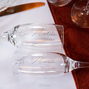 Personalized champagne flute