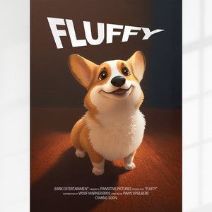 Pet In Portrait Print Disney Pixar Style | Poster Portraits | Gifts for Birthday, Anniversary | Custom Pet Art | Digital and Prints