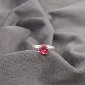 Rosa Turmalin Ring, 925 Sterling Silber Ring, handgemachter Schmuck, Edelstein Ring, Statement Ring, Brautjungfer Geschenk Ring, einzigartiges Geschenk für Ring