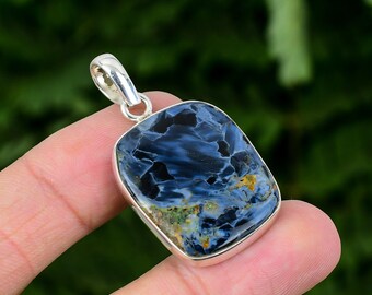 Pietersite Pendant: Handmade Vintage 925 Sterling Silver Necklace