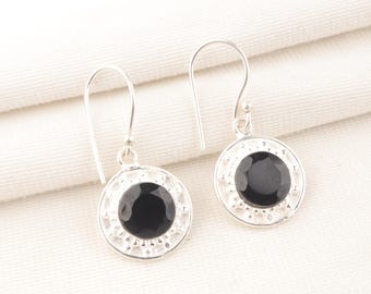 Boucles D'oreilles Studs En Argent Sterling Avec Onyx Noir - 5mm, Rondes Et élégantes