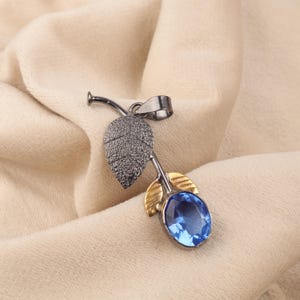 Oval Tanzanite Pendant: Handmade 925 Sterling Silver Necklace