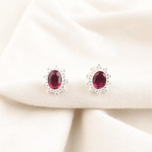 Handmade Pink Rubellite Gemstone Earrings, 925 Sterling Silver