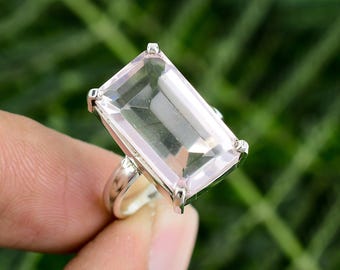 Kunzite Ring, 925 Sterling Silver Ring, Kunzite Gemstone Ring, Handmade Statement Ring, Pink Gemstone Jewelry, Gift for Her