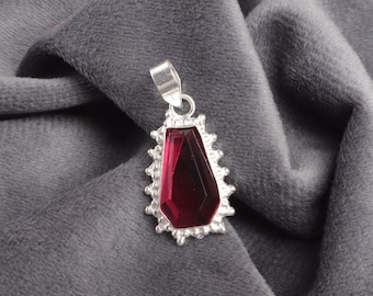 ピンクトルマリン 925 スターリングシルバーペンダント - ハンドメイド