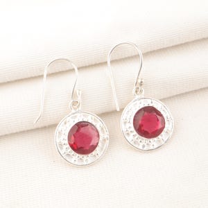 Handmade Pink Rubellite Earrings: 925 Sterling Silver, 1.5&quot; Drop