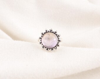 Anello in argento sterling con ametrina, anello importante 925