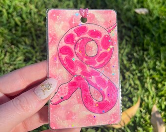 Pink Snake Bookmark | Handmade Serpent Art, Witchy Gift, Whimsy