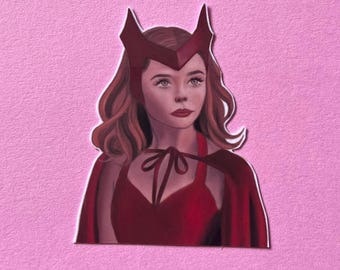 Wanda Maximoff | Scarlet Witch Vinyl Matte Sticker | waterproof