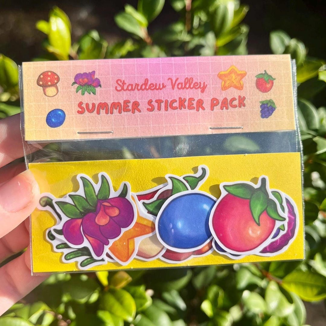 Crops Sticker Stardew Valley Summer Crops Matte Sticker Pack | Gamer Decor ...