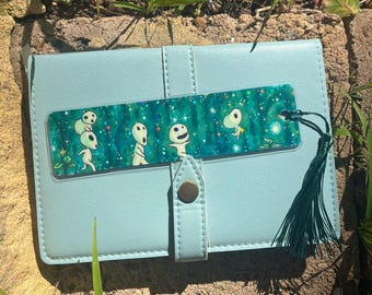 Kodama Princess Mononoke Studio Ghibli | Handmade vertical Hand-Drawn Bookmark