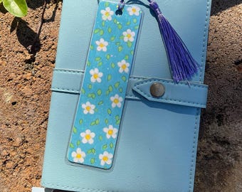 Blue Daisy Bookmark | Handmade Hand-Drawn Bookmark