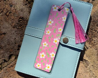 Pink Daisy | Handmade Hand-Drawn Bookmark