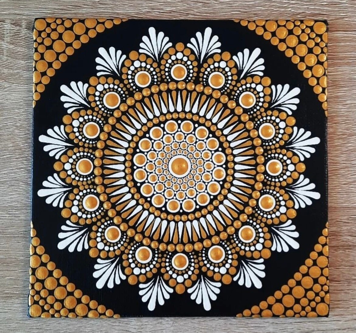 Dot Art Mandala Fabric, Wallpaper and Home Decor