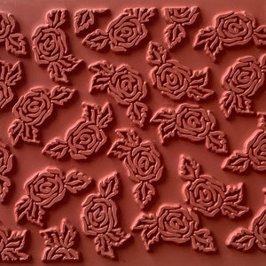 Roses & Flowers Design Unmounted Vintage RUBBER Stamp Deeply Etched for stamping PaperClay, Polymer, PMC, Paper, Wood, Fabric.