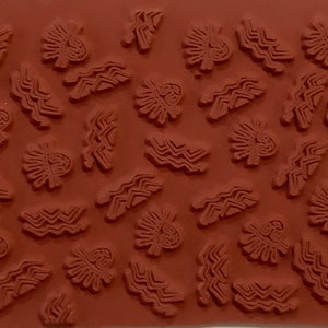Aztec Designs Unmounted Vintage RUBBER Stamp Deeply Etched for stamping PaperClay, Polymer, PMC, Paper, Wood, Fabric.