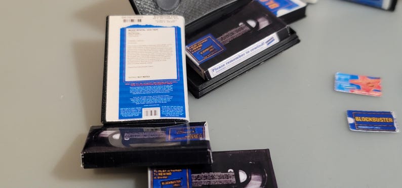 Miniature 1:6 Scale Blockbuster Video VHS + Case, Collectable Nostalgic ...
