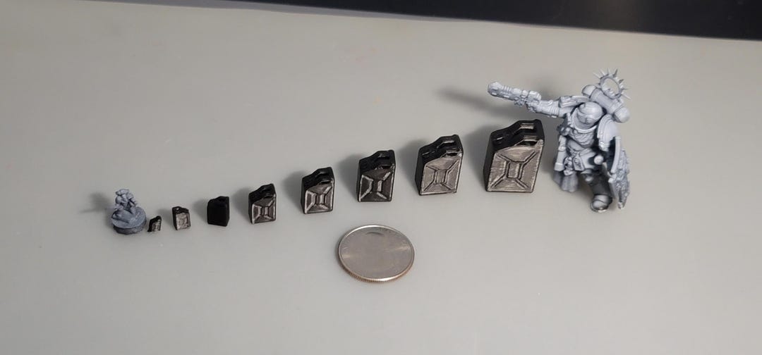 Mini Jerry Miniature Jerry Cans (unpainted,3d Printed) for Tabletop Gaming ...