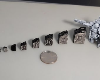 Miniature Jerry Cans (unpainted,3d Printed) for Tabletop Gaming – Perfect for D&D and More!