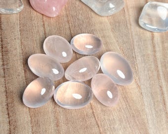 Premium Transparent Rose Quartz Tumbled Stones – Gemstone for Healing and Love – Crystal Clear, Sparkling Rose Quartz Stones