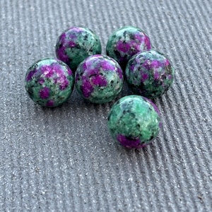 Ruby-zoisite sphere 1.6 cm small gemstone sphere mini crystal ball green pink natural stone decoration gift unique