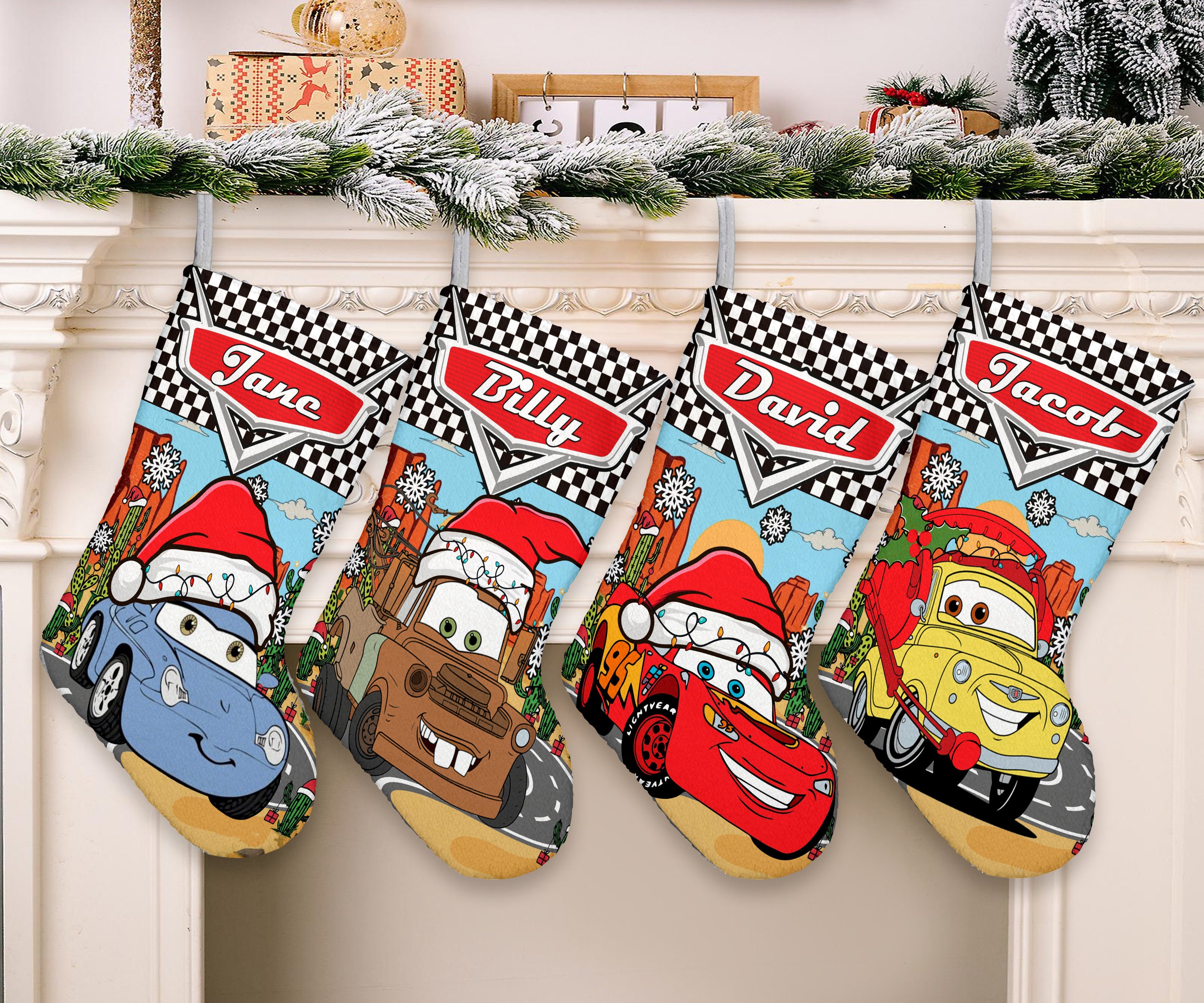 Personalized Disney Pixar Cars Christmas Stockings Lightning