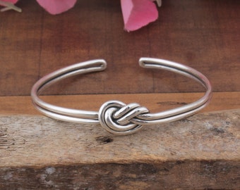 Silver Designer Bangle  925 Sterling Silver Bangle  Knot Silver Bangle  Gift For Girls Adjustable Bangle Gift For Birthday ArtisanBohoShop