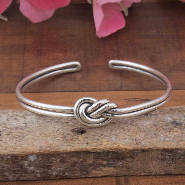 Silver Designer Bangle  925 Sterling Silver Bangle  Knot Silver Bangle  Gift For Girls Adjustable Bangle Gift For Birthday ArtisanBohoShop