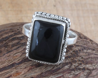 Ring, Luzifer Morningstar Ring, 925 Sterling Silber Ring Mann, Luzifer Siegelring, schwarzer Onyx Ring, Hollywood Silber Ring für HerGiftSEO